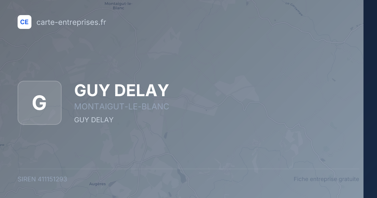 GUY DELAY — 411151293 — fiche entreprise