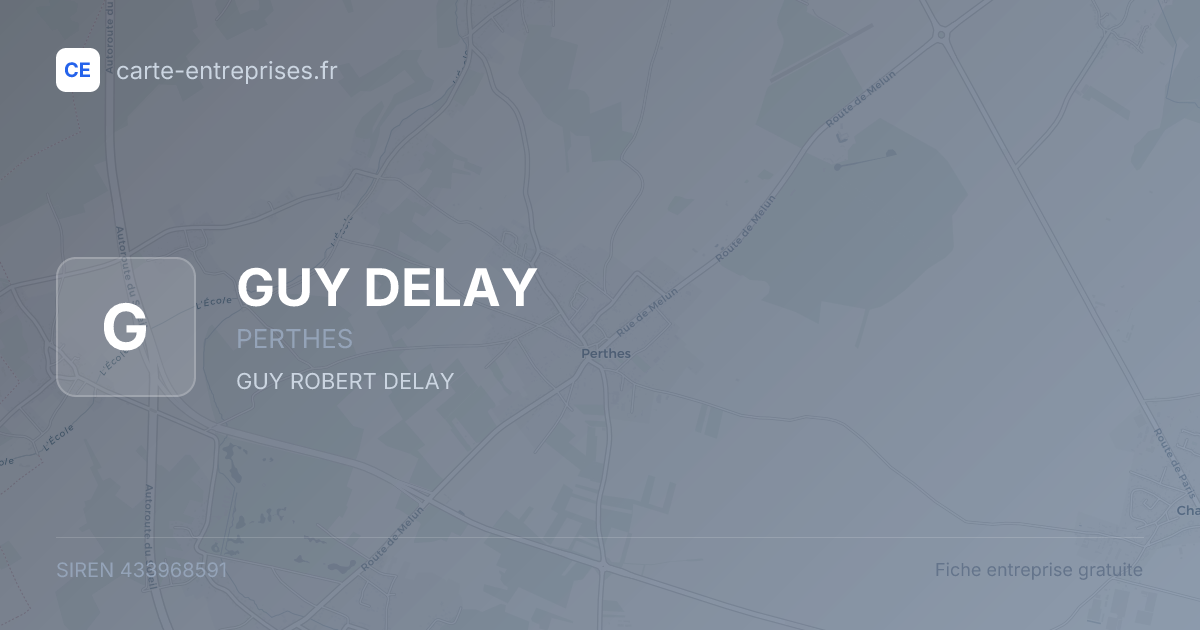 GUY DELAY — 433968591 — fiche entreprise