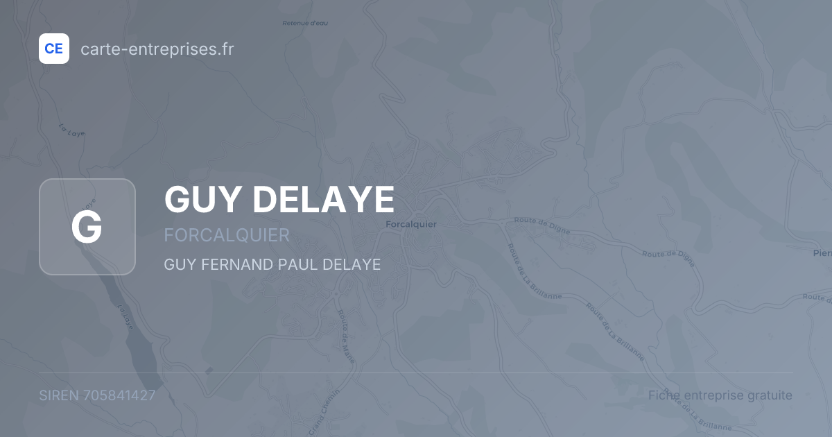 GUY DELAYE — 705841427 — fiche entreprise