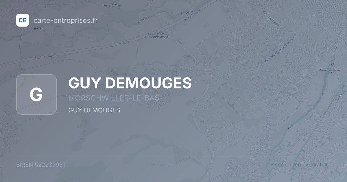 GUY DEMOUGES — 522235951 — fiche entreprise