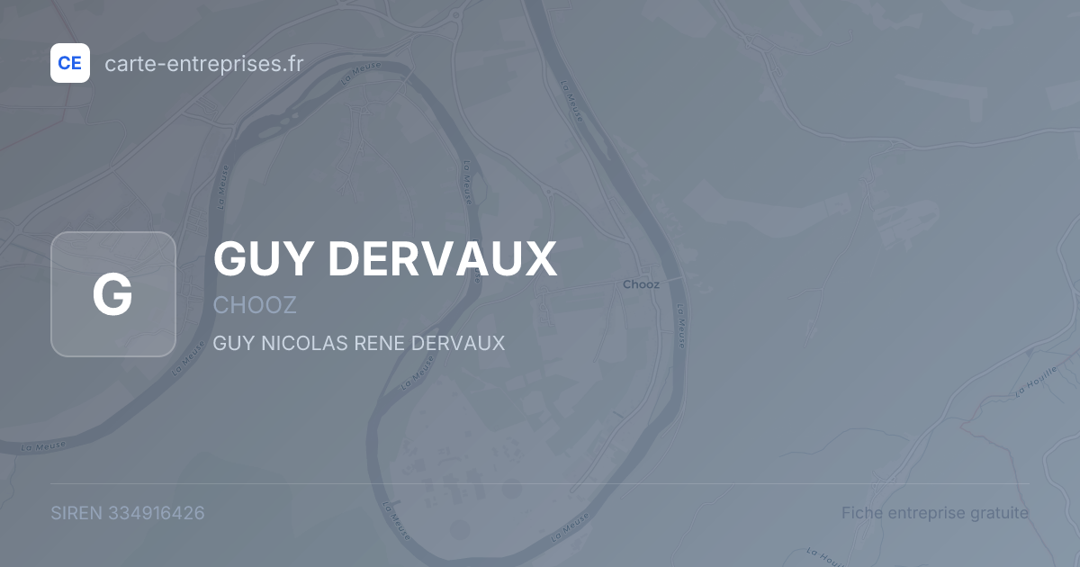 GUY DERVAUX — 334916426 — fiche entreprise