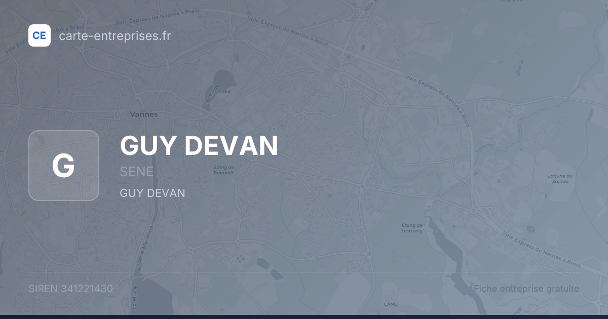 GUY DEVAN — 341221430 — fiche entreprise