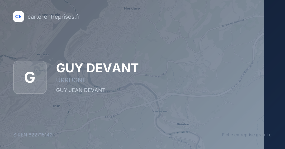 GUY DEVANT — 622715142 — fiche entreprise