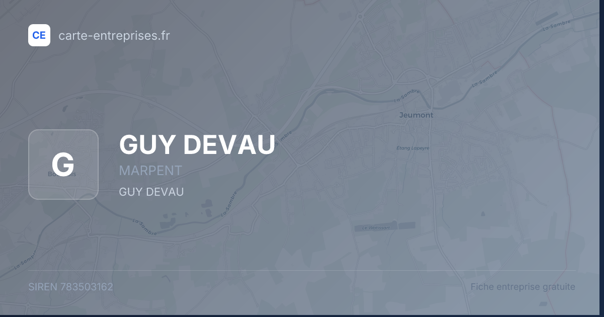 GUY DEVAU — 783503162 — fiche entreprise