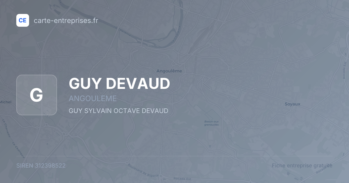 GUY DEVAUD — 312398522 — fiche entreprise