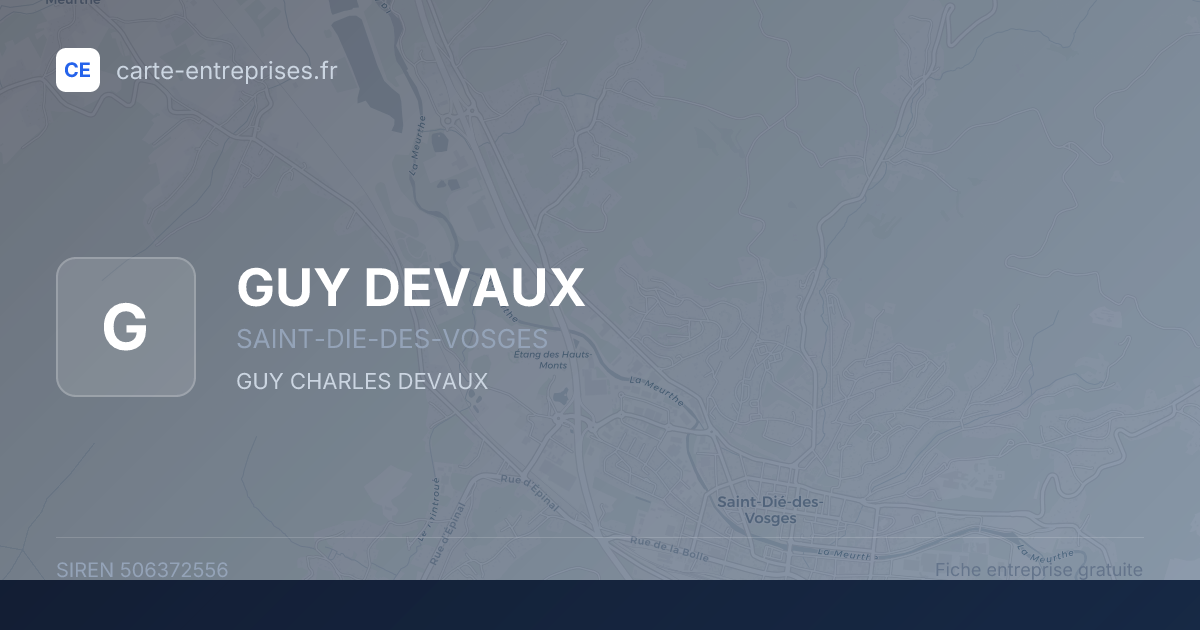 GUY DEVAUX — 506372556 — fiche entreprise