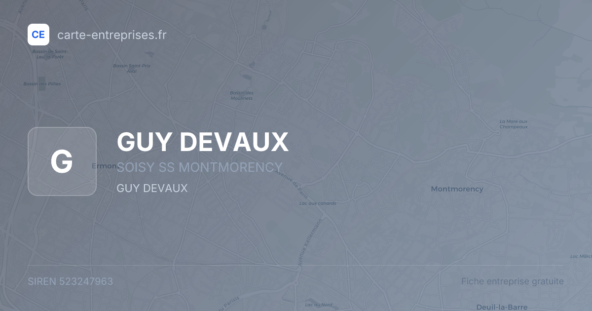 GUY DEVAUX — 523247963 — fiche entreprise
