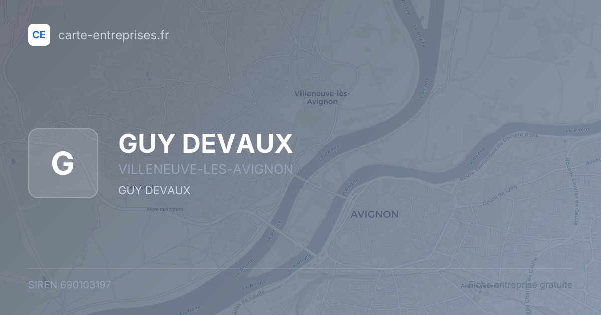 GUY DEVAUX — 690103197 — fiche entreprise