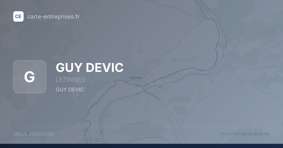 GUY DEVIC — 426412490 — fiche entreprise