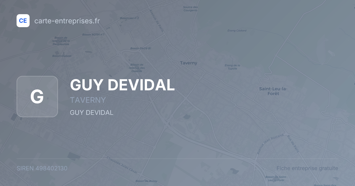 GUY DEVIDAL — 498402130 — fiche entreprise