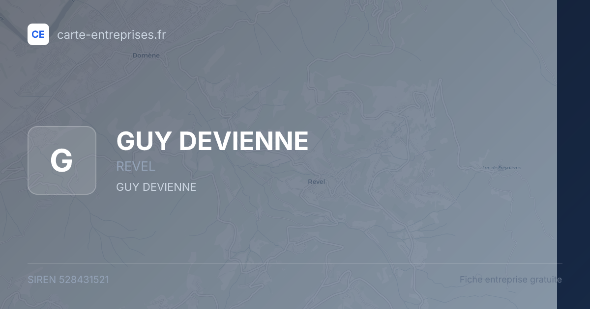 GUY DEVIENNE — 528431521 — fiche entreprise