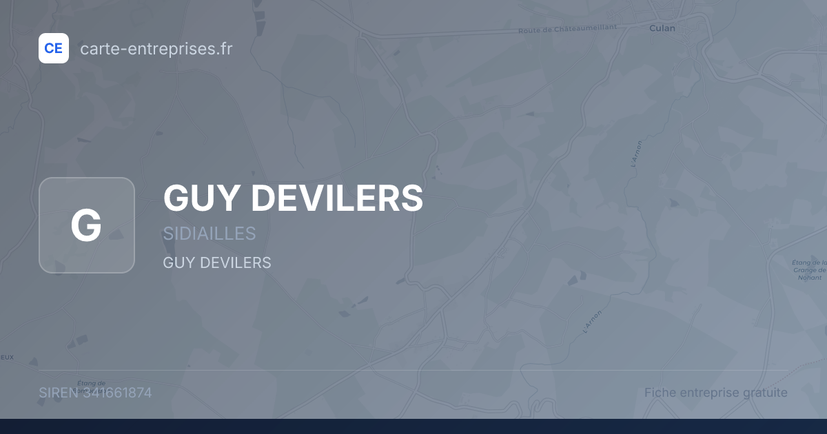 GUY DEVILERS — 341661874 — fiche entreprise