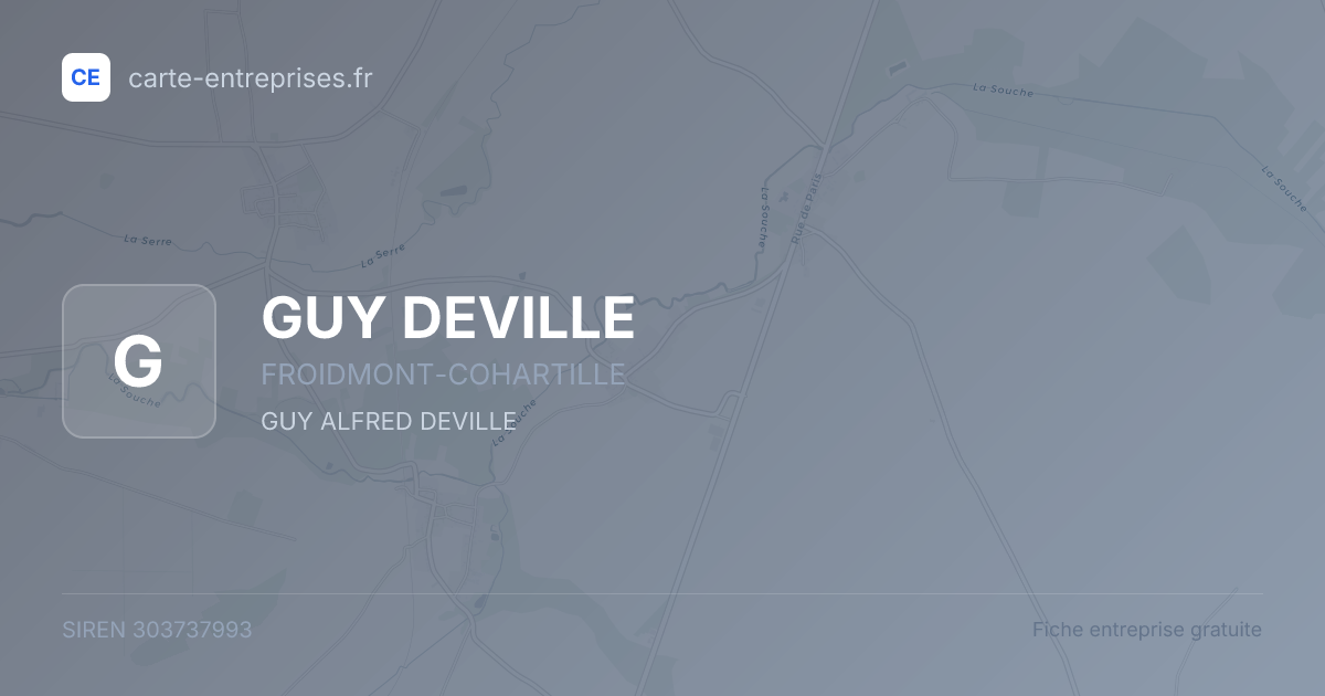 GUY DEVILLE — 303737993 — fiche entreprise