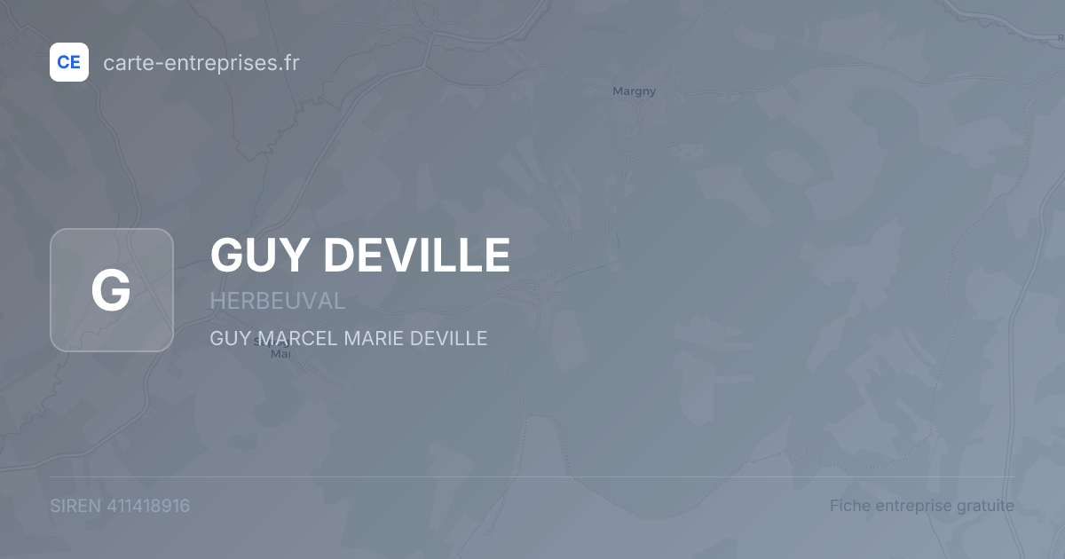 GUY DEVILLE — 411418916 — fiche entreprise
