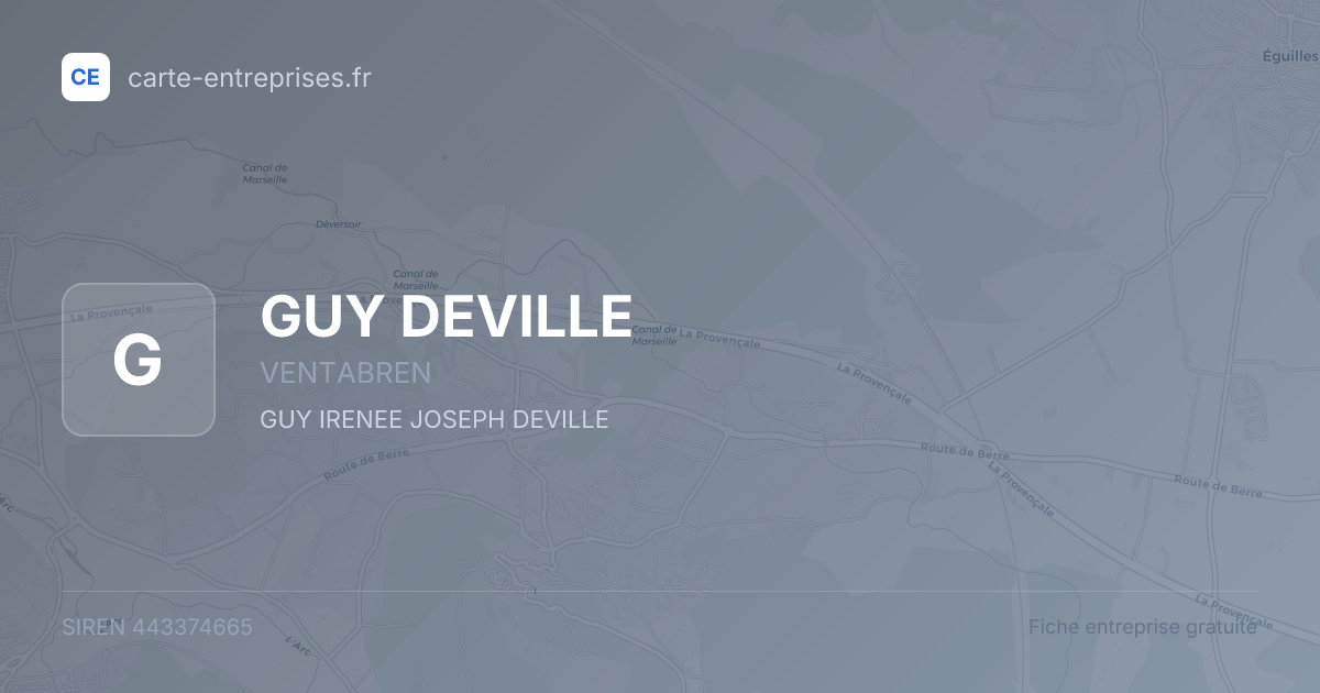 GUY DEVILLE — 443374665 — fiche entreprise