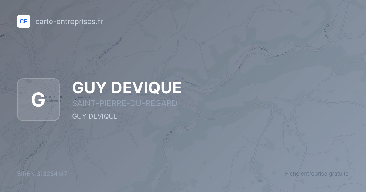 GUY DEVIQUE — 313254187 — fiche entreprise