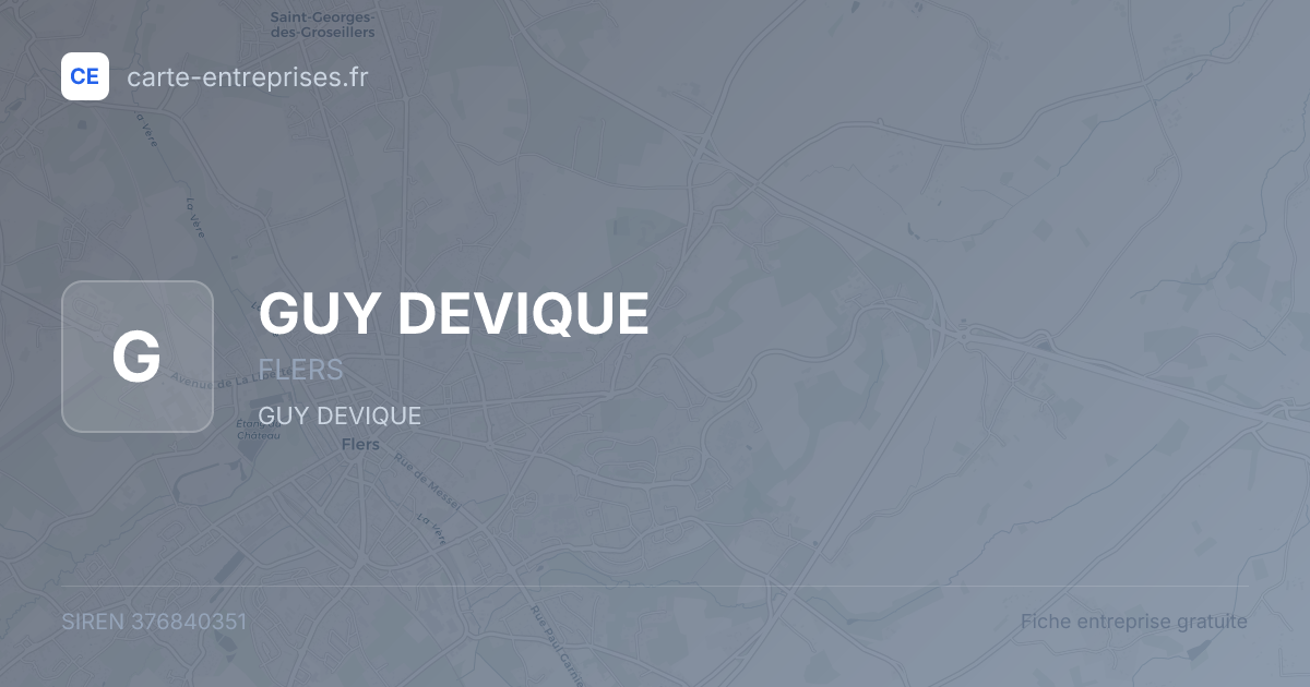 GUY DEVIQUE — 376840351 — fiche entreprise