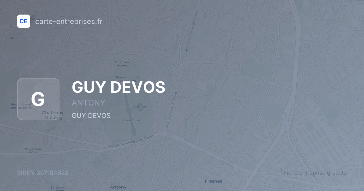 GUY DEVOS — 307184622 — fiche entreprise