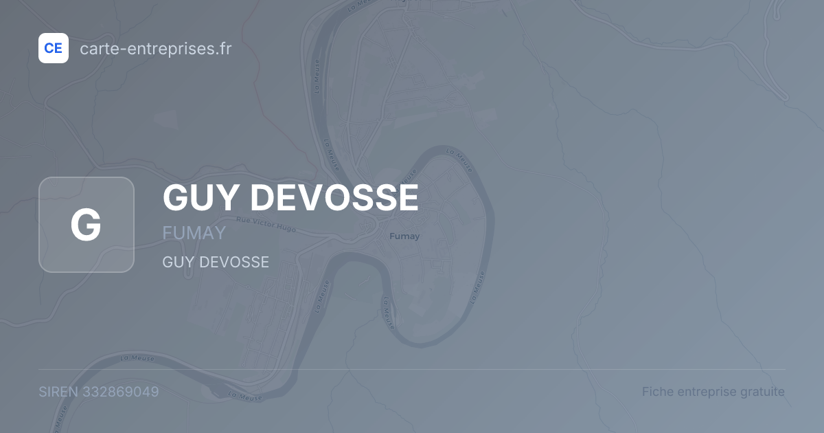 GUY DEVOSSE — 332869049 — fiche entreprise