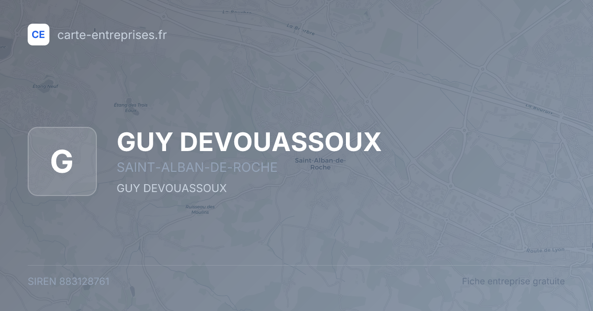 GUY DEVOUASSOUX — 883128761 — fiche entreprise