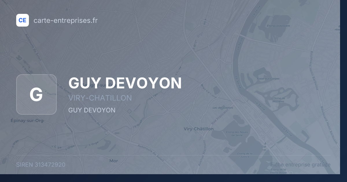 GUY DEVOYON — 313472920 — fiche entreprise