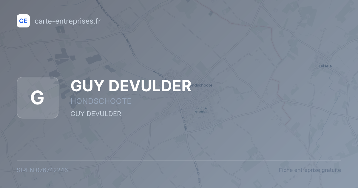 GUY DEVULDER — 076742246 — fiche entreprise
