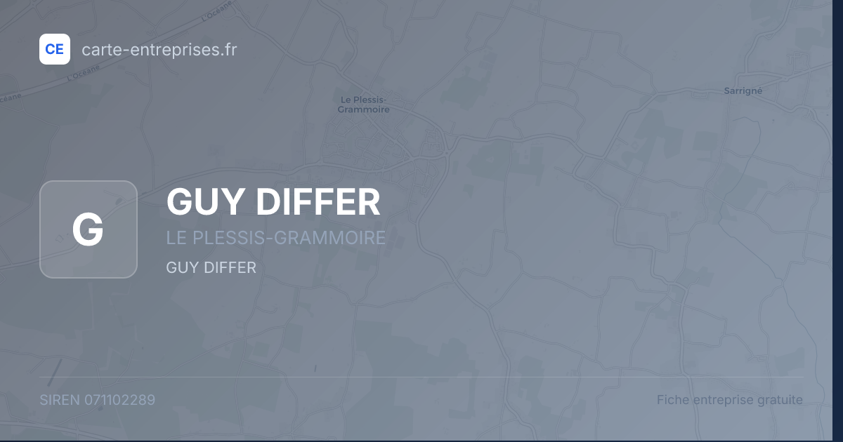 GUY DIFFER — 071102289 — fiche entreprise