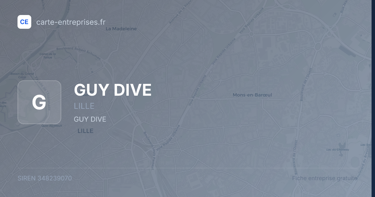 GUY DIVE — 348239070 — fiche entreprise