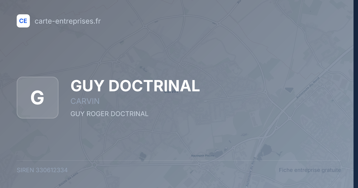 GUY DOCTRINAL — 330612334 — fiche entreprise
