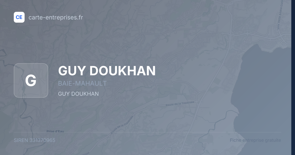 GUY DOUKHAN — 331370965 — fiche entreprise