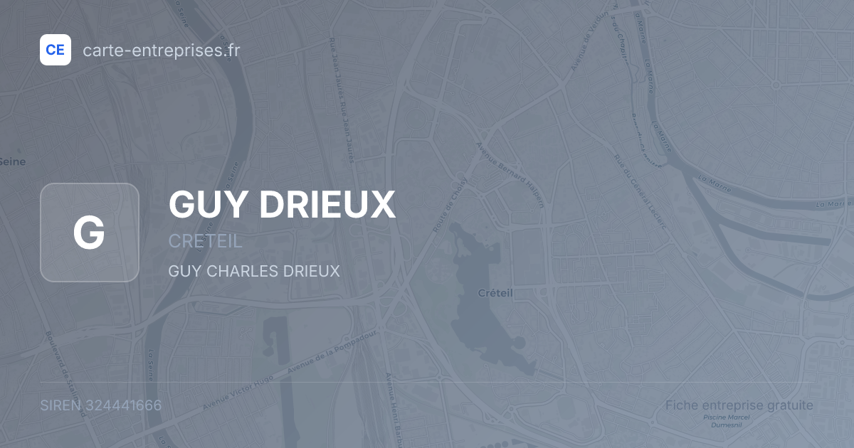 GUY DRIEUX — 324441666 — fiche entreprise