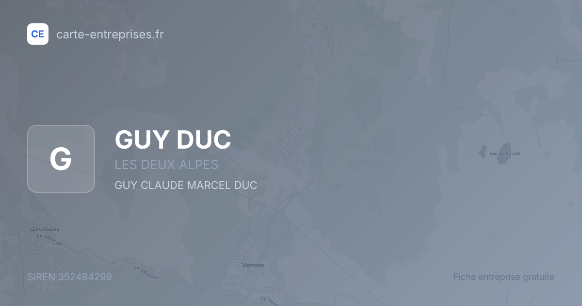 GUY DUC — 352484299 — fiche entreprise