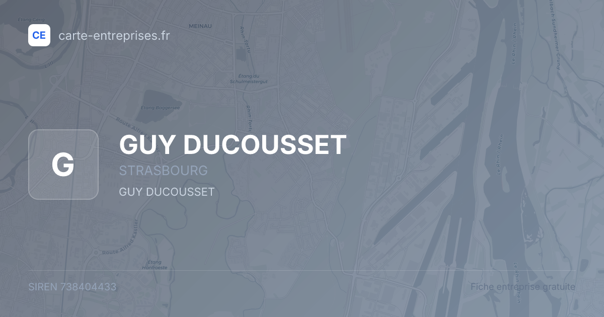GUY DUCOUSSET — 738404433 — fiche entreprise