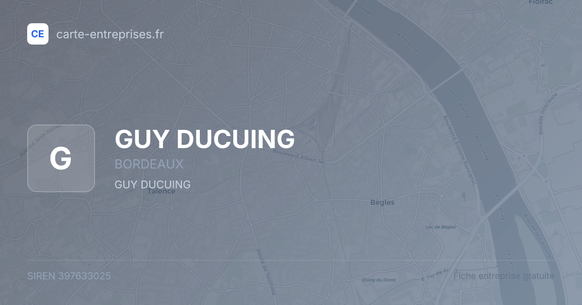 GUY DUCUING — 397633025 — fiche entreprise