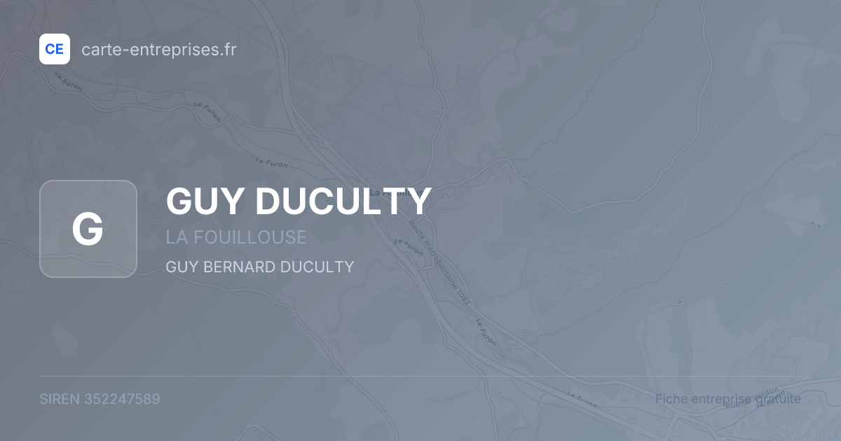 GUY DUCULTY — 352247589 — fiche entreprise