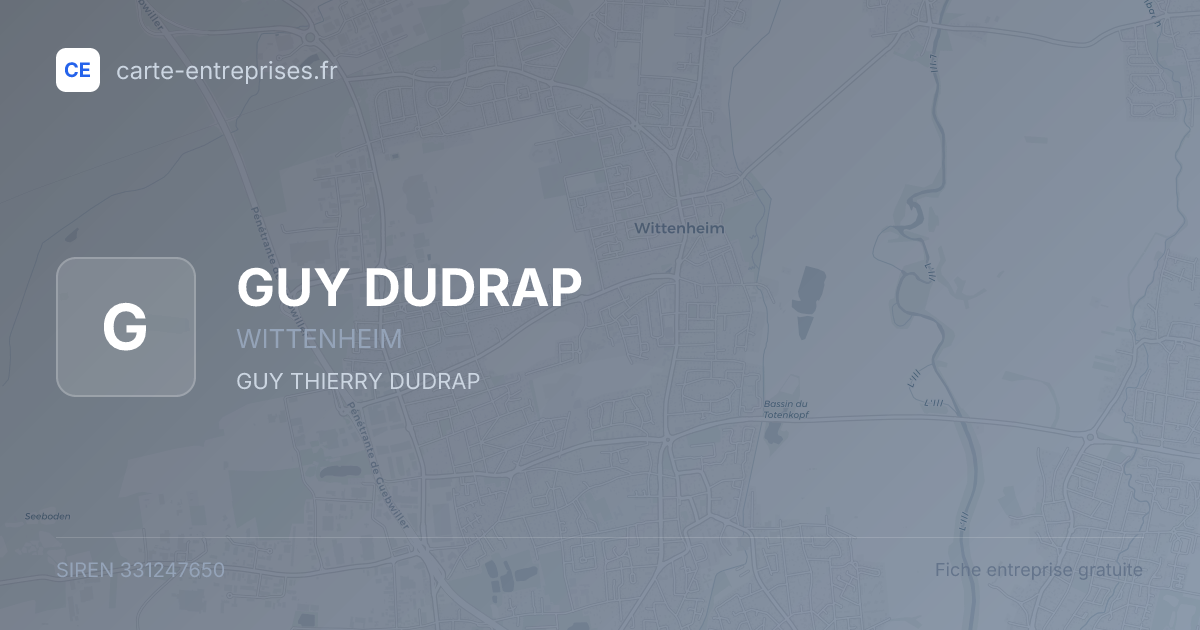 GUY DUDRAP — 331247650 — fiche entreprise