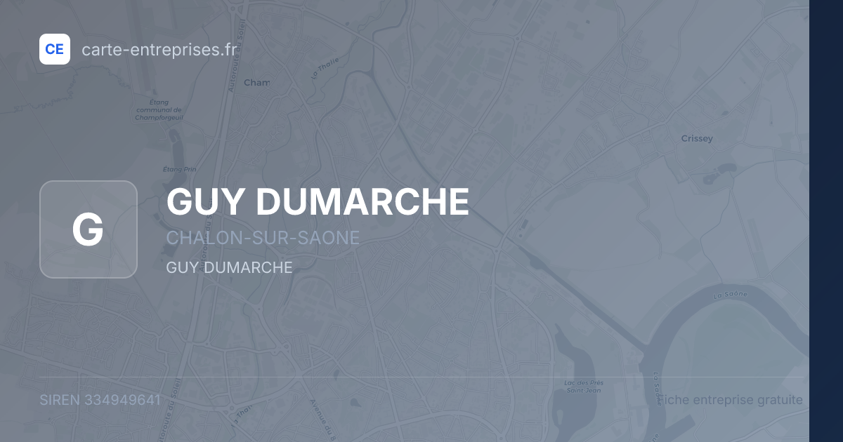 GUY DUMARCHE — 334949641 — fiche entreprise