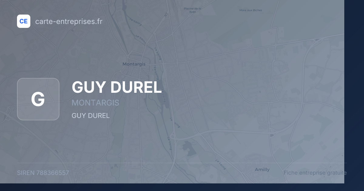 GUY DUREL — 788366557 — fiche entreprise