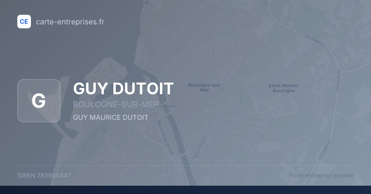 GUY DUTOIT — 783950447 — fiche entreprise
