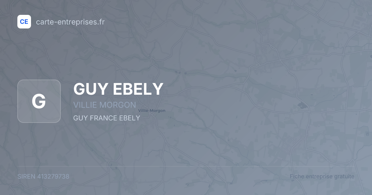 GUY EBELY — 413279738 — fiche entreprise