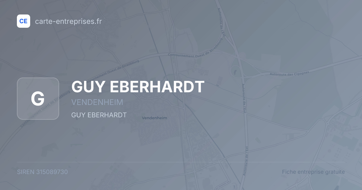 GUY EBERHARDT — 315089730 — fiche entreprise