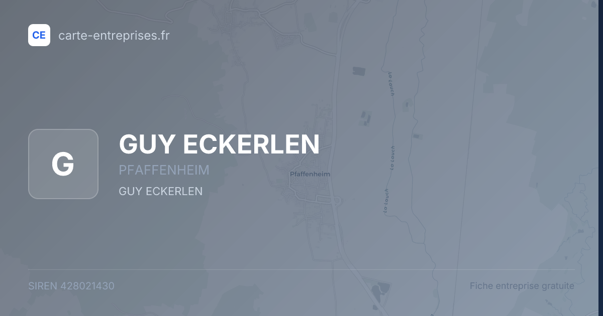 GUY ECKERLEN — 428021430 — fiche entreprise