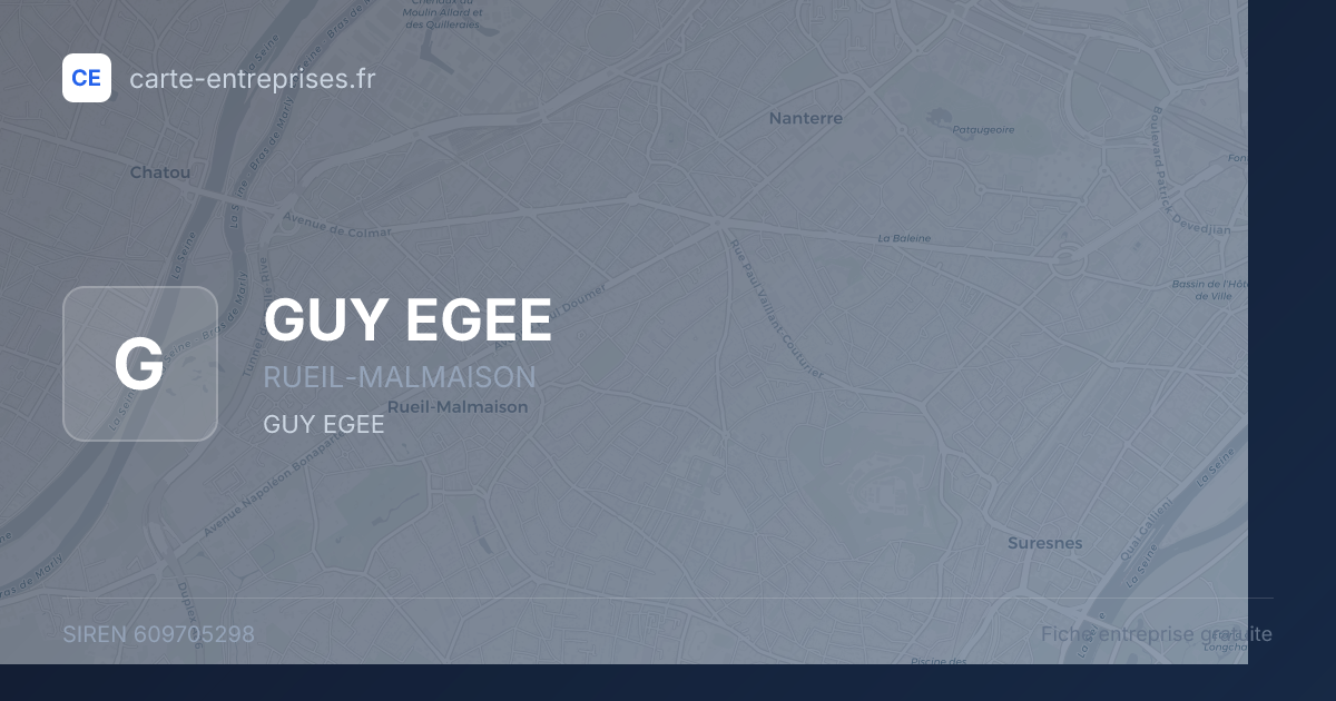 GUY EGEE — 609705298 — fiche entreprise