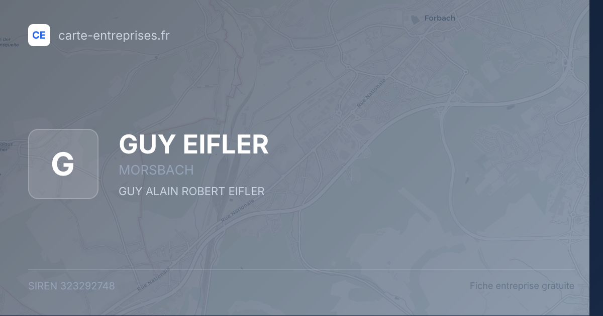 GUY EIFLER — 323292748 — fiche entreprise