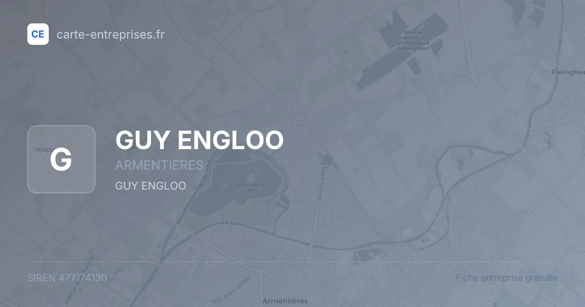 GUY ENGLOO — 477174130 — fiche entreprise