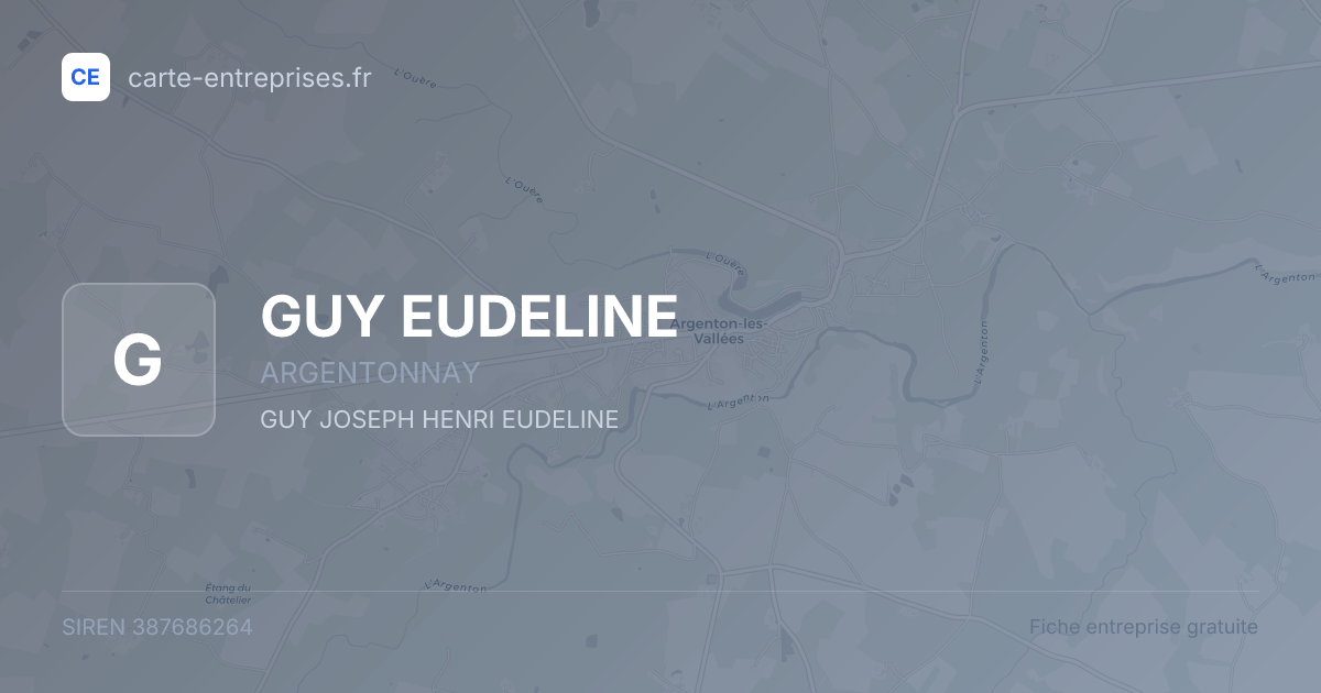 GUY EUDELINE — 387686264 — fiche entreprise