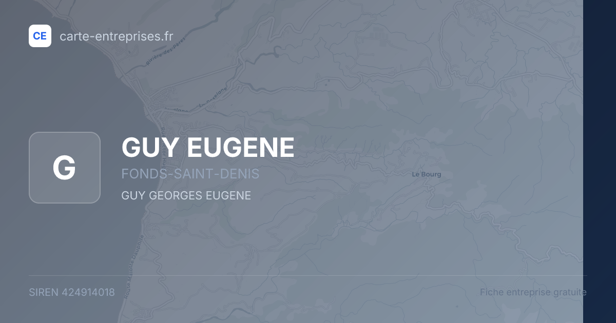 GUY EUGENE — 424914018 — fiche entreprise