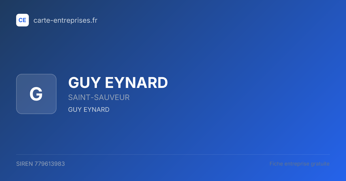GUY EYNARD — 779613983 — fiche entreprise