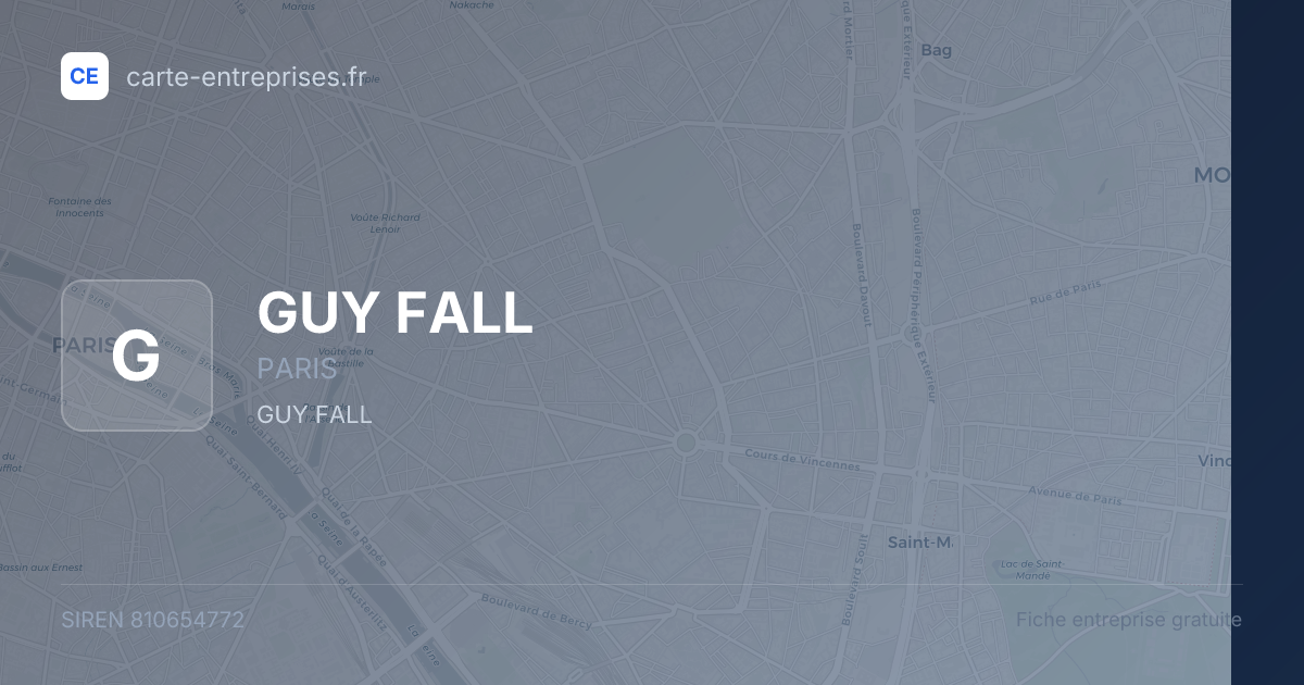 GUY FALL — 810654772 — fiche entreprise