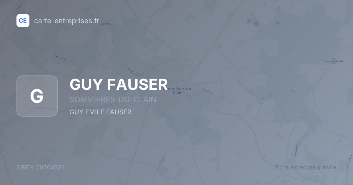 GUY FAUSER — 511504581 — fiche entreprise